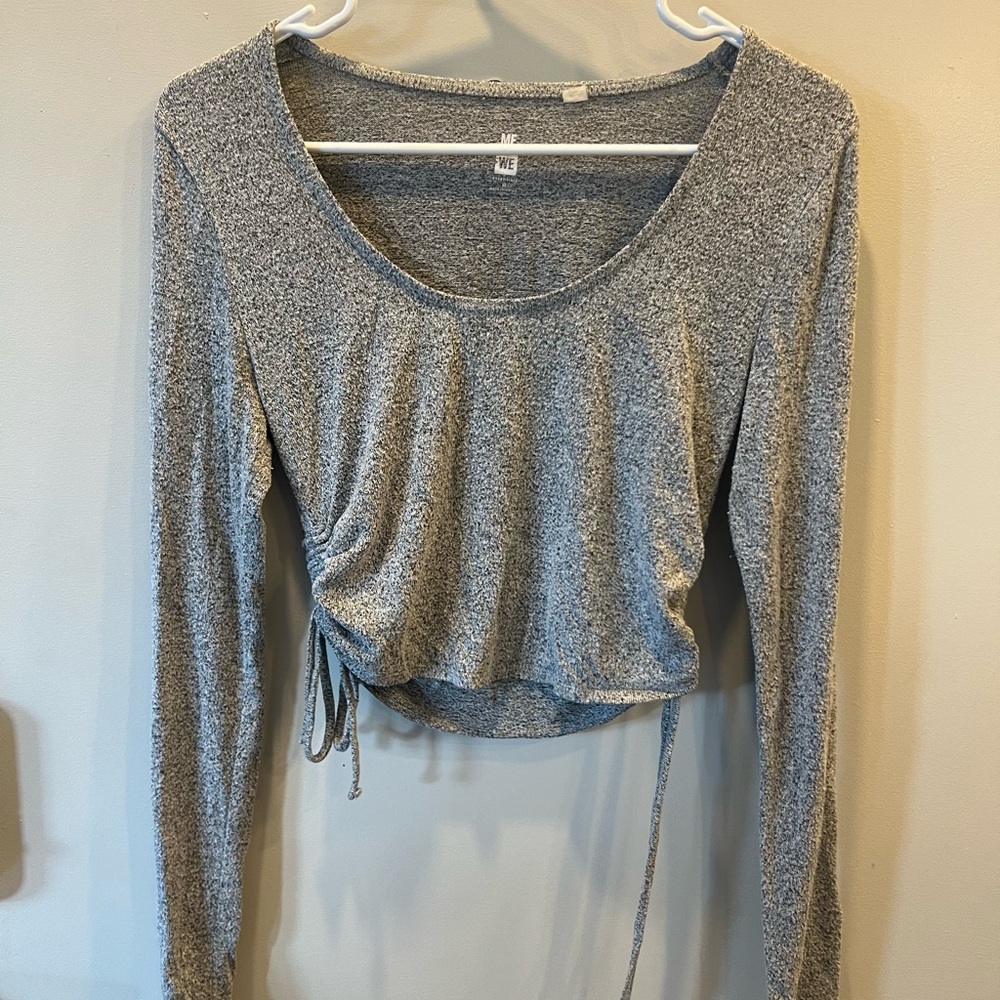 Gray Long Sleeve Women's Top